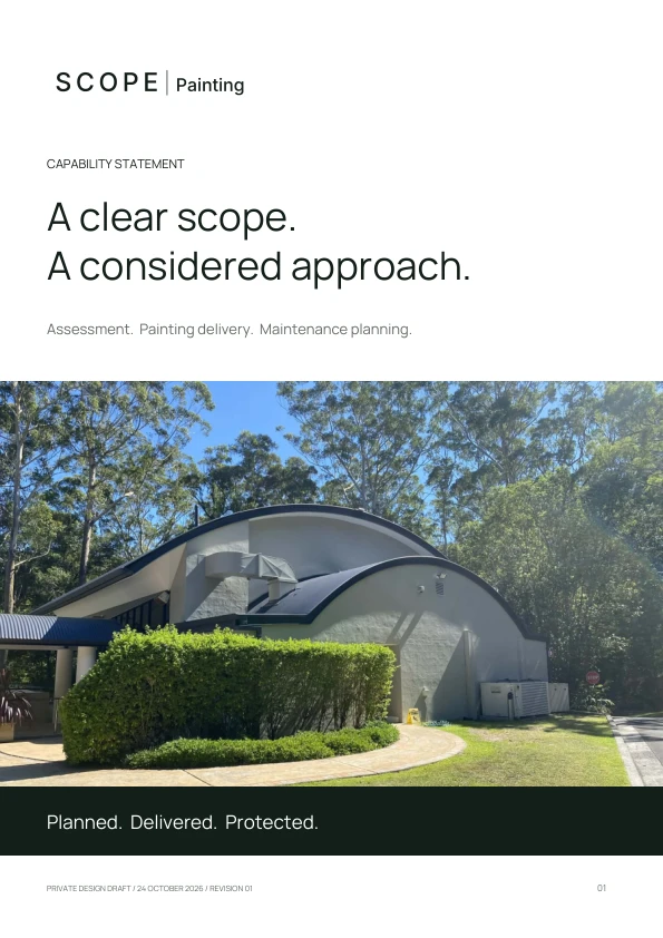 Scope Painting capability statement cover